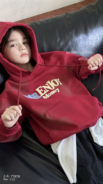 33591-Áo Hoodie Đỏ BBN Enjoy