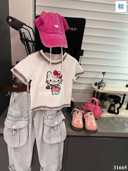 31665- áo hello kitty trắng