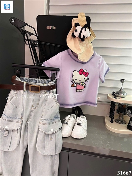 31667- áo hello kitty tím