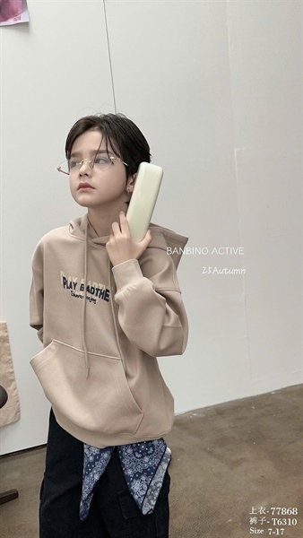 33592-Áo Hoodie Play BBN Cà Phê