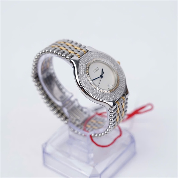 Đồng hồ Cartier 3 vành kim- kim zin demi vàng (126000P) sz37 (HN) KG+