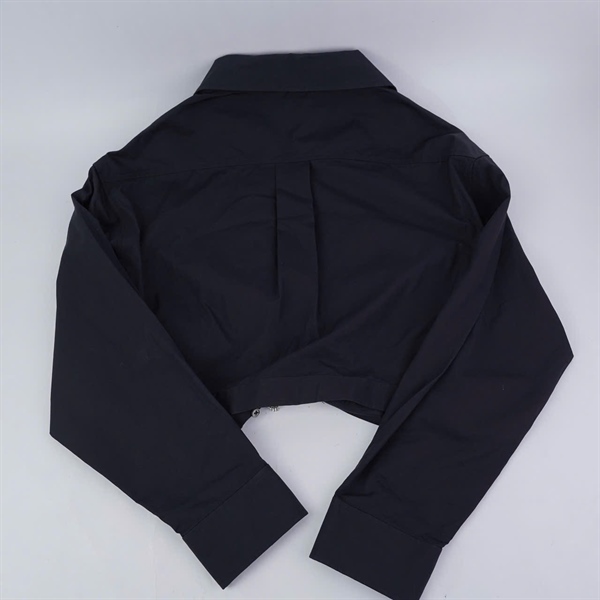 Áo sơ mi Alexanderwang đen đính nơ đá (BQ) KG+