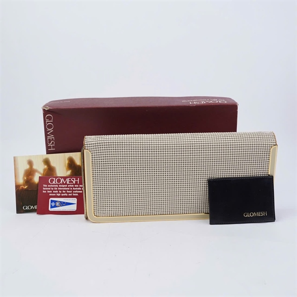 Túi Glomesh đính cườm kèm ví card sz25 (HN) KG+