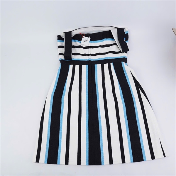 Đầm D&G kẻ sọc trắng xanh đen (BQ) KG+