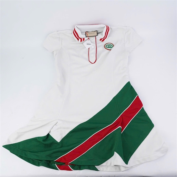 Đầm GG trắng pha xanh (BQ) KG+