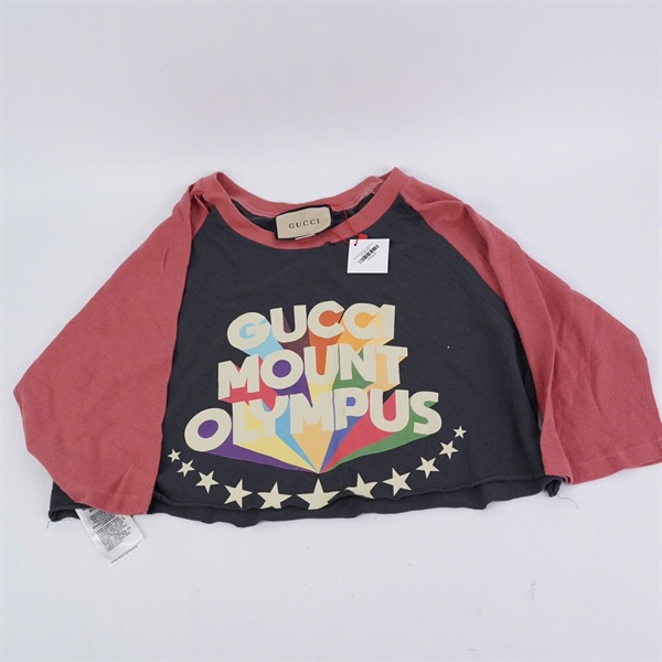 Áo thun GG xám pha hồng in chữ (BQ) KG+