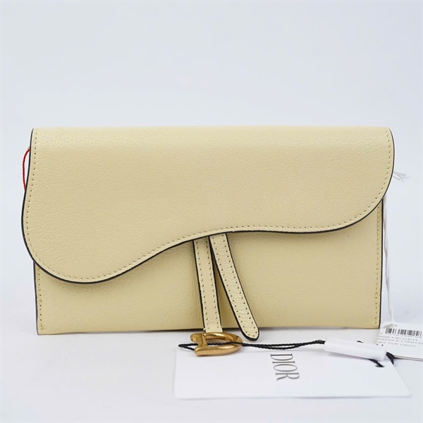 Túi Dior Saddle Chain Wallet vàng (46-MA-0242) sz19 (LN) KG+