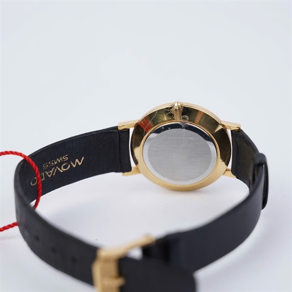 Đồng hồ Movado bọc vàng dây đen (1082348) sz32.5 (HN) KG+