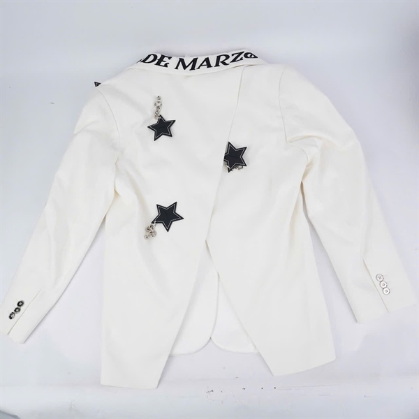 Áo khoác 13DE Marzo trắng gắn charm sao (BQ) KG+