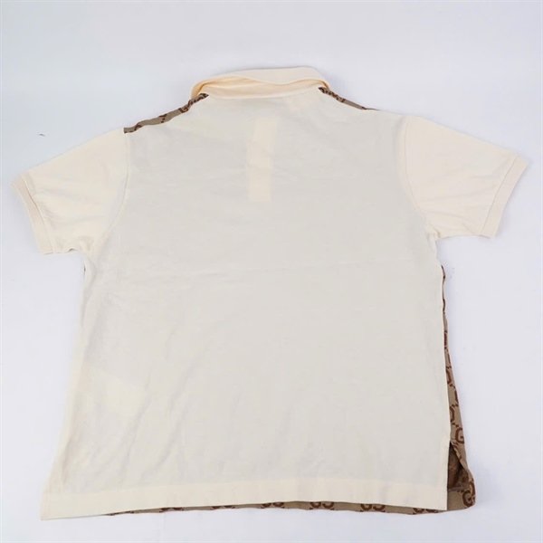 Áo thun GG nâu cổ nude (BQ) KG+