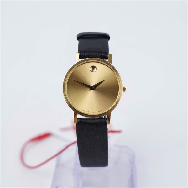 Đồng hồ Movado bọc vàng dây đen (1082348) sz32.5 (HN) KG+