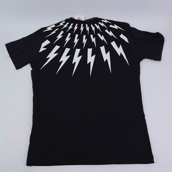 Áo thun Neil Barett đen in họa tiết trắng (BQ) KG+