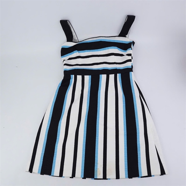 Đầm D&G kẻ sọc trắng xanh đen (BQ) KG+