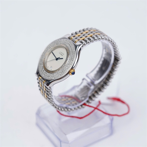 Đồng hồ Cartier 3 vành kim- kim zin demi vàng (126000P) sz37 (HN) KG+