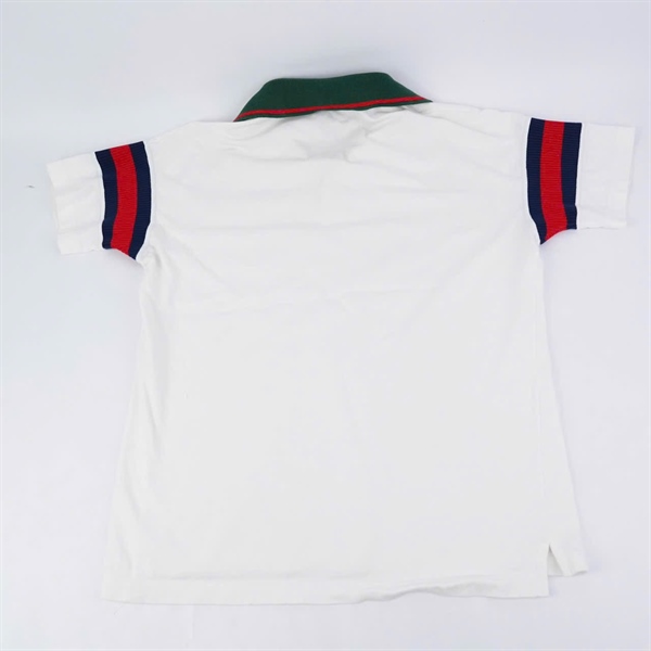 Áo thun GG trắng cổ xanh (BQ) KG+