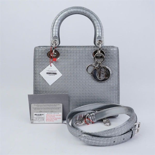 Túi Dior Lady bạc (01-BO-1116) szM (BQ) KG+