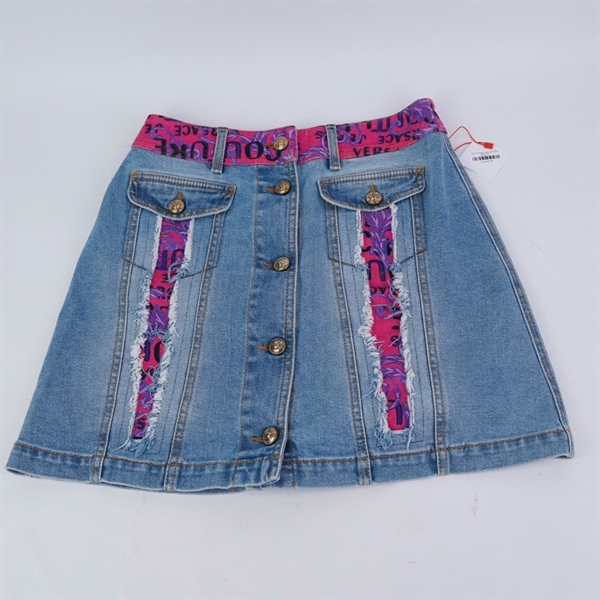 Váy Versace jean pha hồng (BQ) KG+