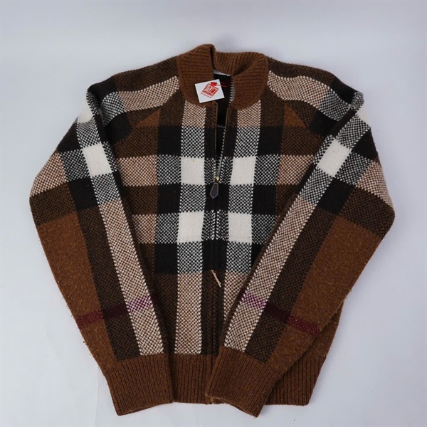 Áo khoác BBR len nâu kẻ ô vuông (BQ) KG+