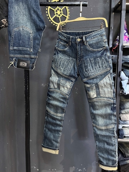 Jean Dài -QCSCT- TC5011 xanh vá chữ RATEN