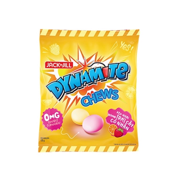 Kẹo Dynamite Chews Hương Trái Cây có nhân 125g