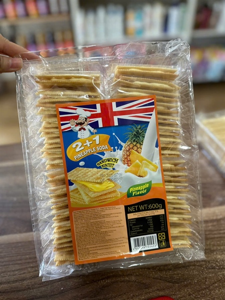 BÁNH KẸP SODA DỨA ÔNG GIÀ 600G