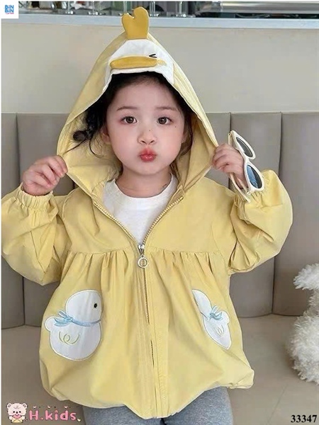 33347-Áo khoác gió 2 vịt vàng