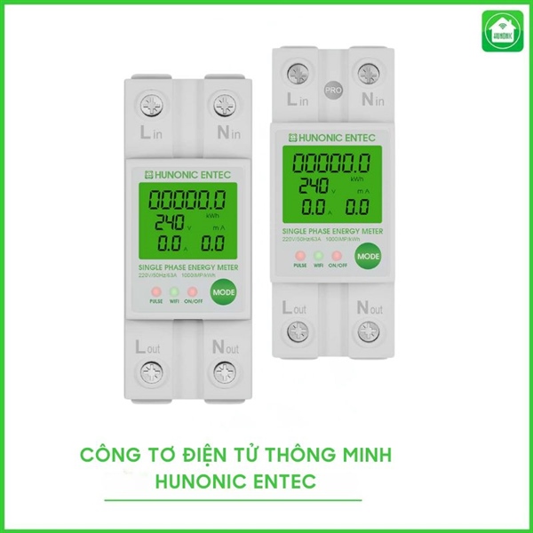 Công tơ điện Wifi thông minh Hunonic Entec