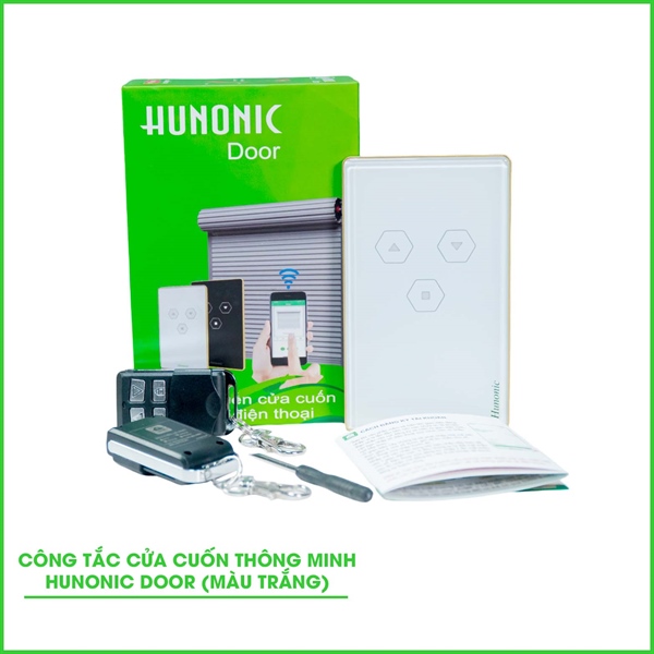 Công tắc Cửa Cuốn Wifi Hunonic Door màu Trắng