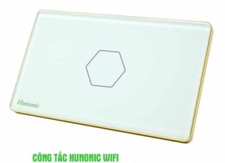 Công tắc cảm ứng WiFi Hunonic 1 Nút, HCN, màu Trắng