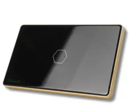 Công tắc cảm ứng WiFi Hunonic 1 Nút, HCN, màu Đen