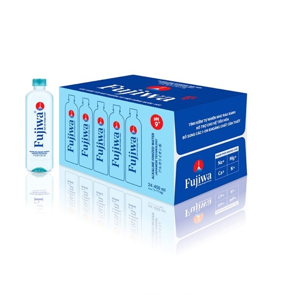 Nước Ion Kiềm pH9+ Fujiwa 450ml - Thùng 24 Chai