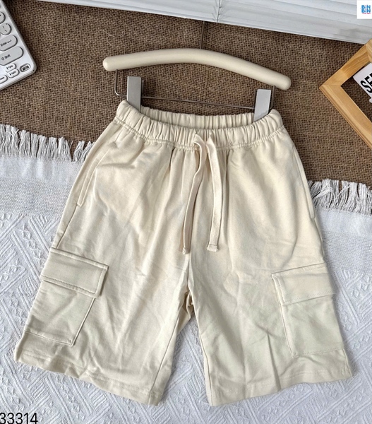 33314-Quần thun túi hộp 2 bên be