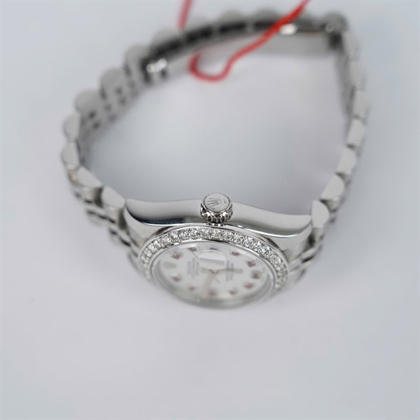 Đồng hồ Rolex bạc viền kim mặt & kim độ (T64757E3) sz28.9 (HC) KG+