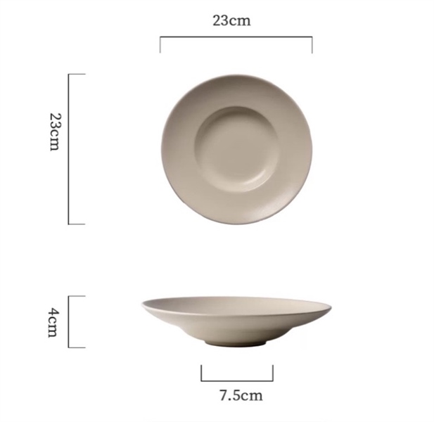 Dĩa sâu - Hustle - Trắng - 23 x 4cm