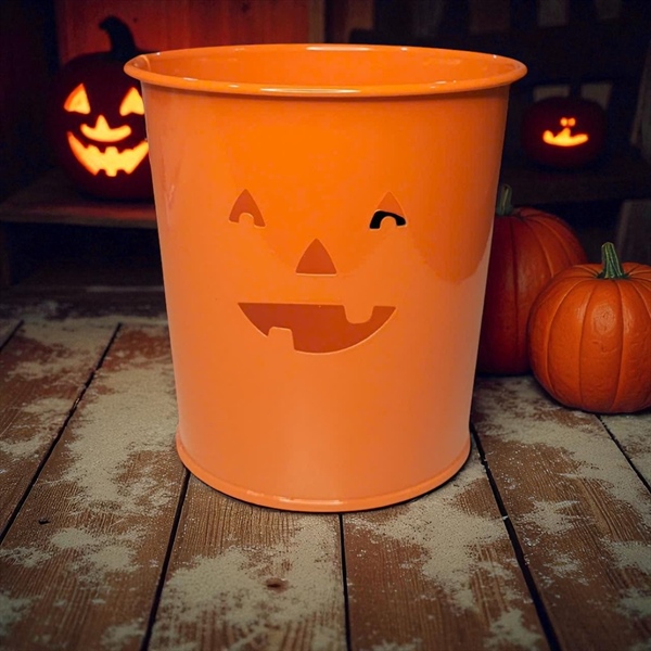 Chậu tròn Halloween 13x13h13cm ( hình mặt cười )