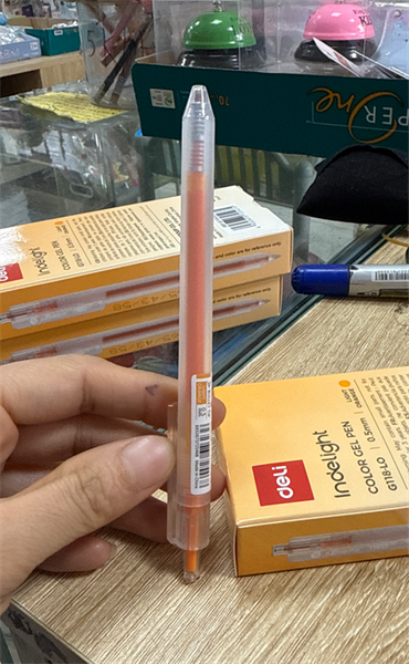 Bút gel Deli G118 cam pastel