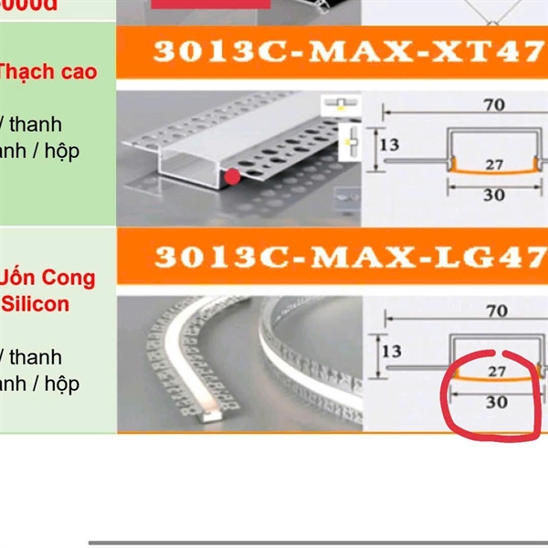 NHÔM TRẦN THẠCH CAO 3013 UỐN ĐƯỢC