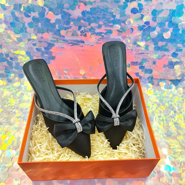 Dép Sục Hera Nơ Cuộn Kim Sa