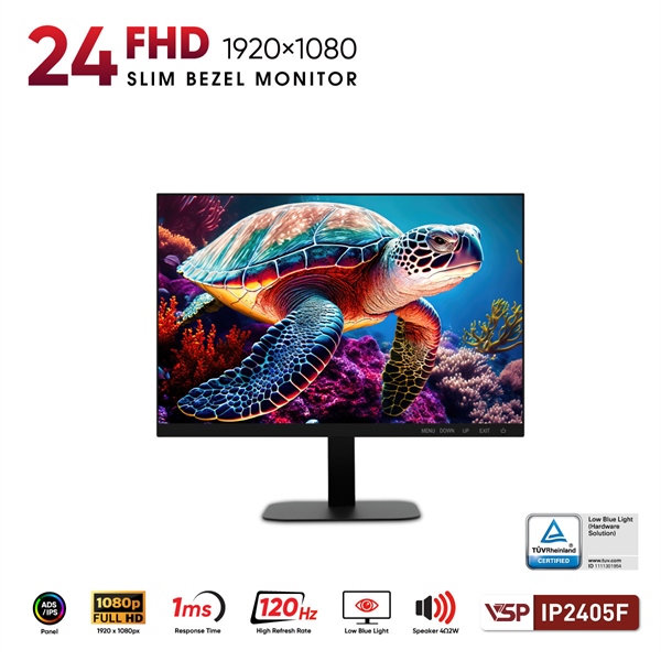 Màn hình VSP IP2405F 24 inch IPS Full HD 100Hz ( HDMI, VGA, LOA )
