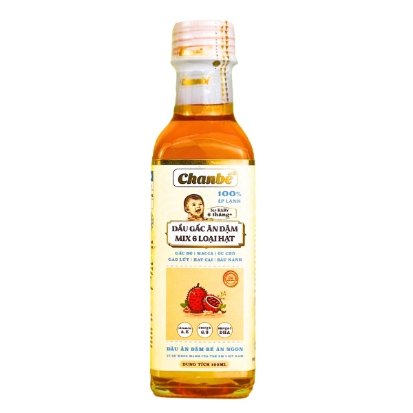 Dầu Gấc mix 6 loại hạt Chan Bé 100ml 6M+