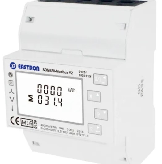 Meter EASTRON 3 pha 100A đấu trực tiếp. Mã: SDM630-Modbus V2