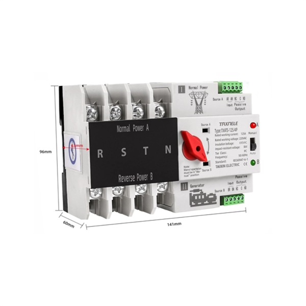 ATS nhanh 3pha 125A-4P Solar City