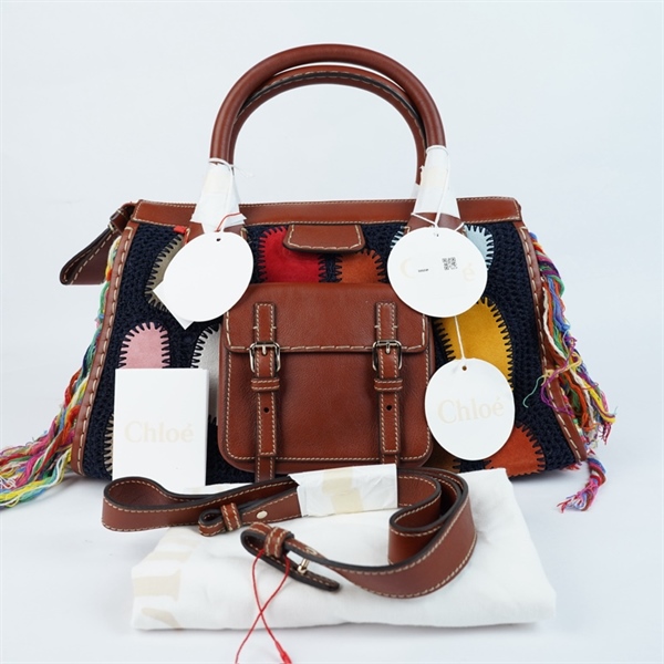 Túi Chloe nâu in vải nhiều màu sz33-42 (MV) KG+