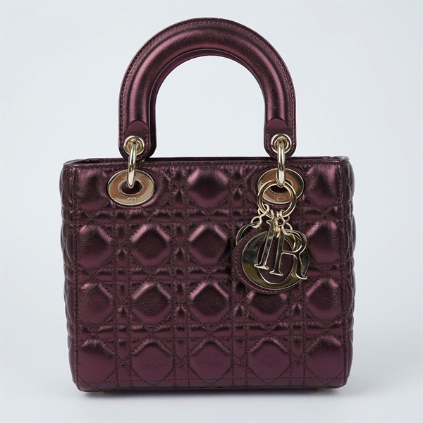Túi Dior Lady màu mận ánh kim (18-MA-1119) szS KG+