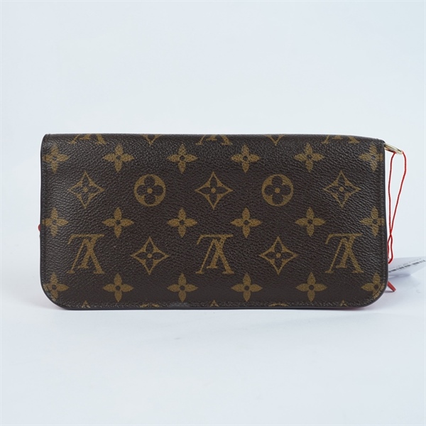 Ví LV hoa nâu gập 2 lòng đỏ (LT) KG+