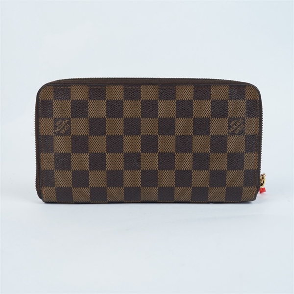 Ví LV zip ô vuông nâu (VI0026) (LT) KG+