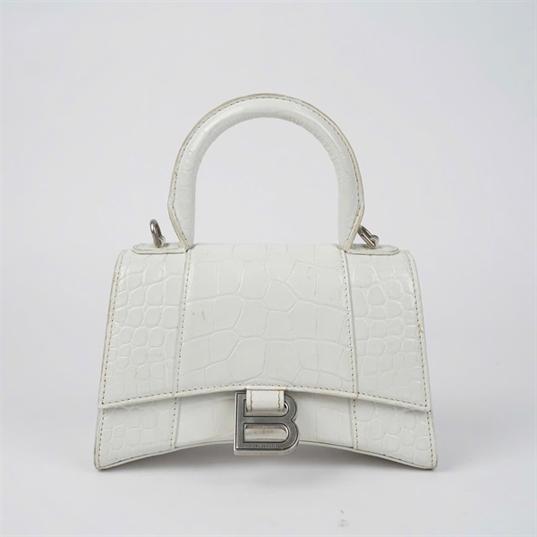 Túi Balenciaga Hourglass trắng sz19 KG+
