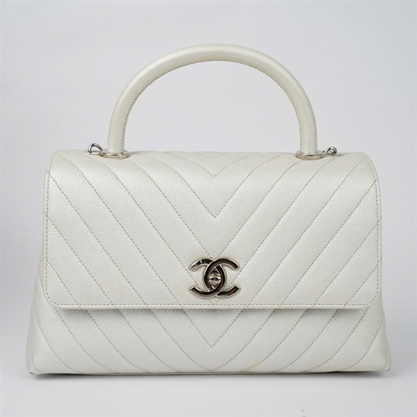 Túi Chanel Coco trắng kèm lót form (28731462) sz29 KG+