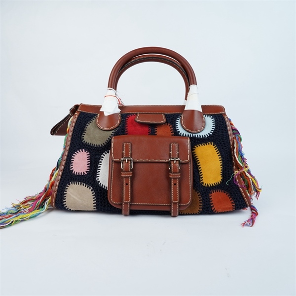 Túi Chloe nâu in vải nhiều màu sz33-42 (MV) KG+