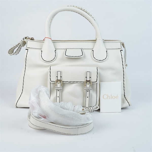 Túi Chloe Edith trắng sz33-42 (MV) KG+